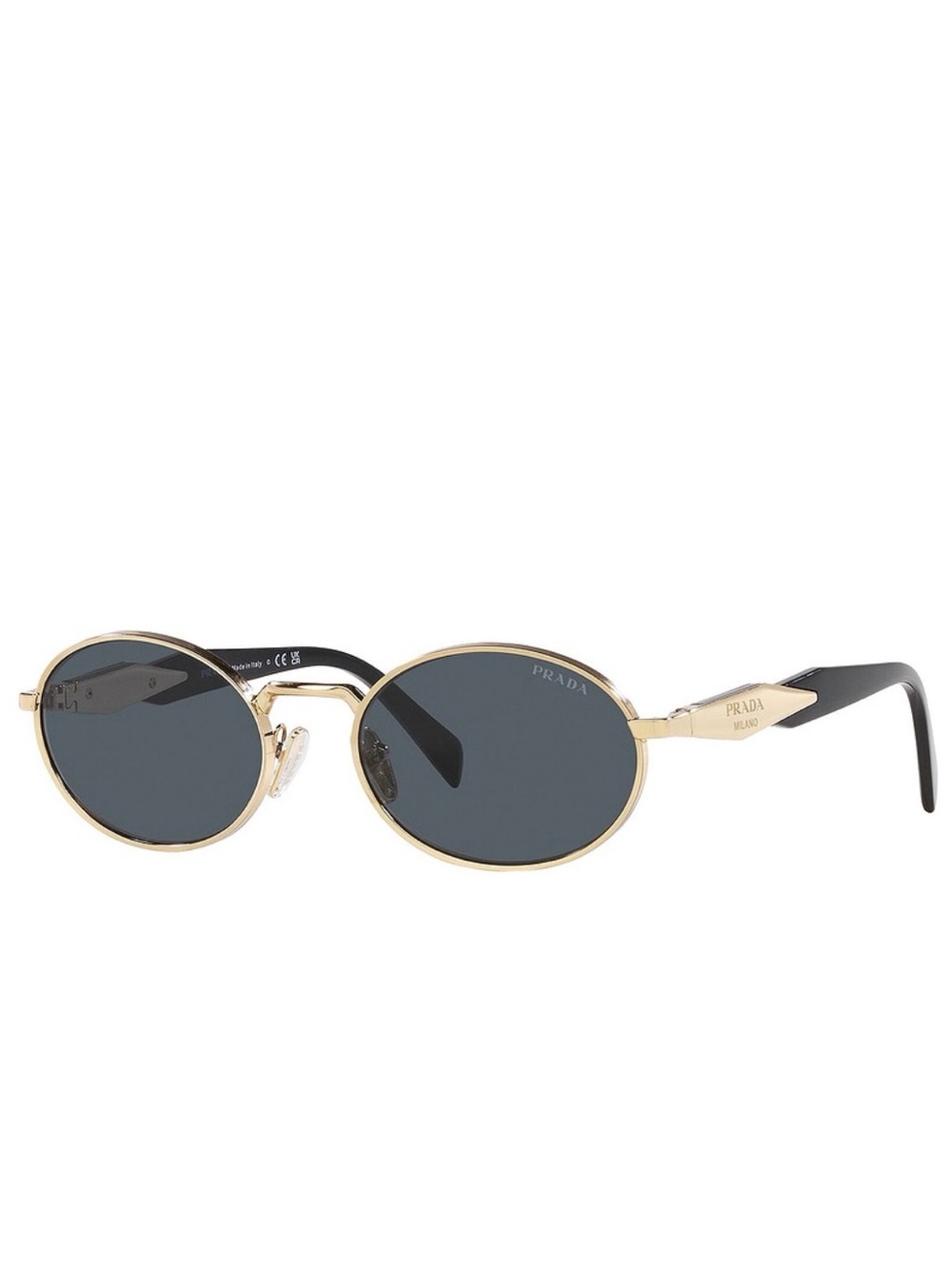 Prada Oval Metal Frame Sunglasses